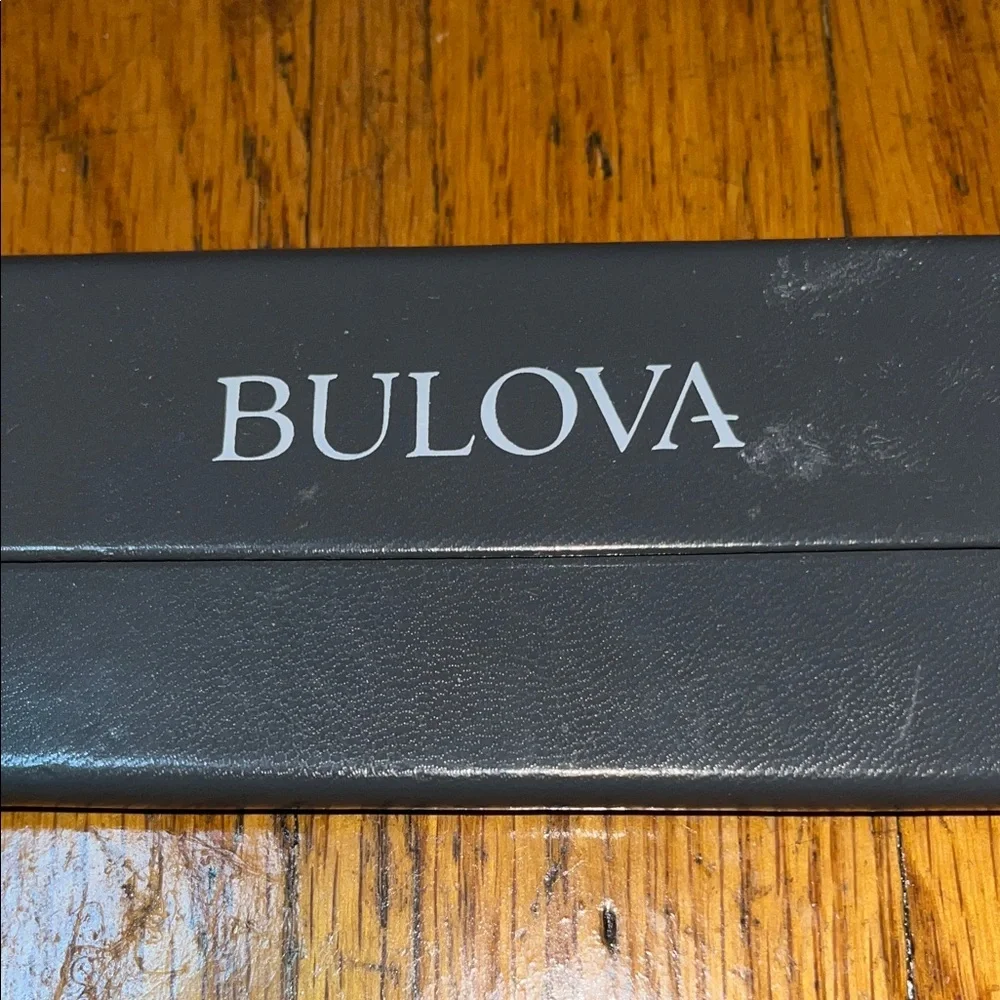 Bulova Elegant Black Fold Flat Eyeglass Case